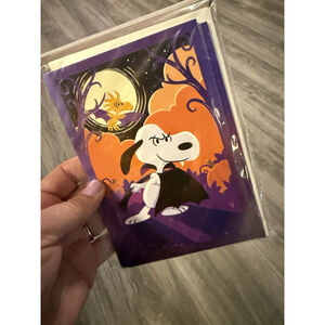 HALLMARK Peanuts SNOOPY HALLOWEEN Cards & Envelopes NEW